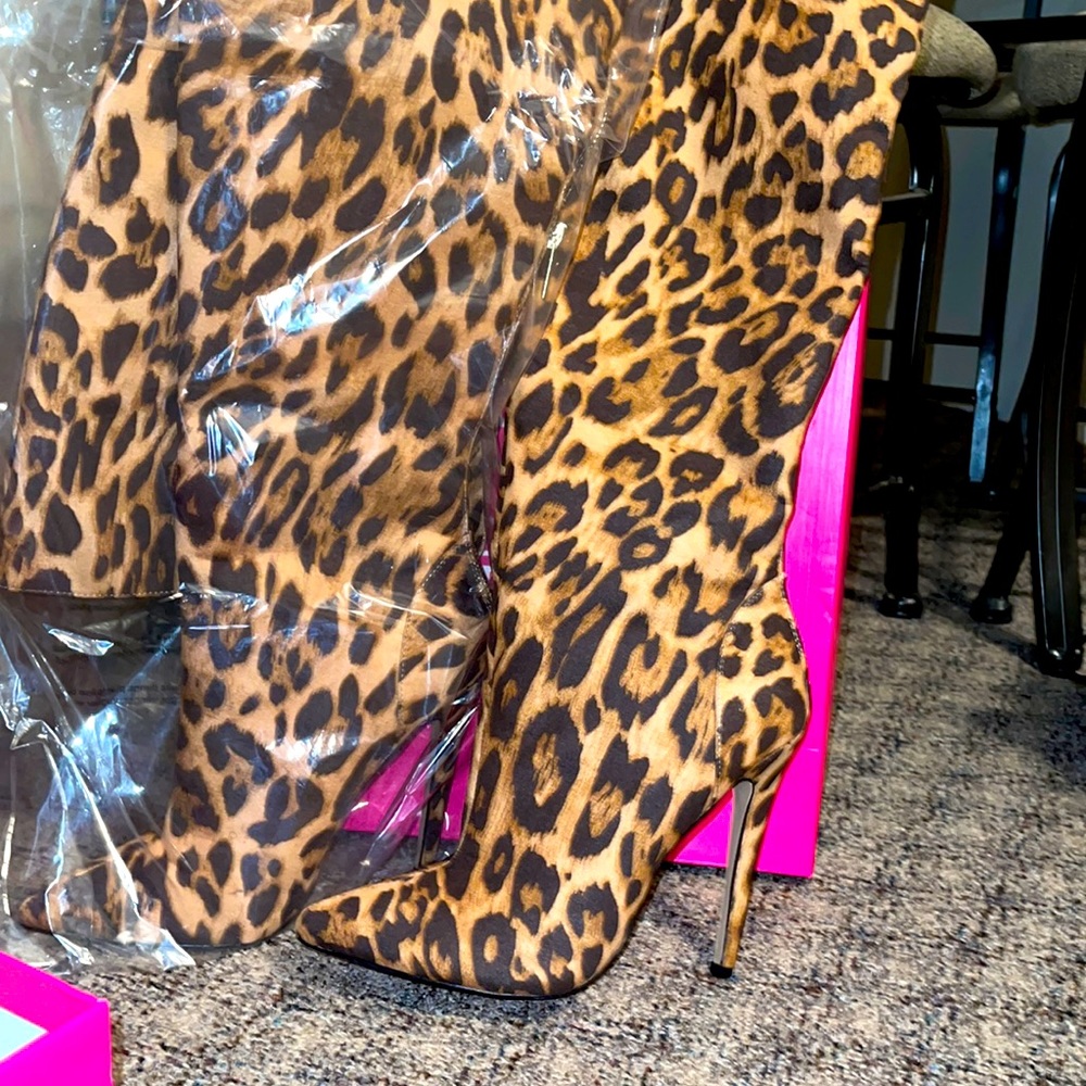 Leopard Print Over the knee boots!!!!